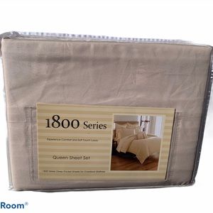 New Deep pocket Queen size sheets, beige.